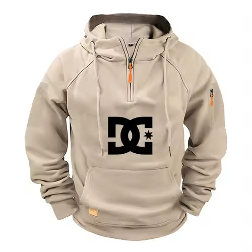 New men's fashion zippered pullover, long-sleeved sweatshirt, casual autumn sweatshirt, multi-pocket spring and autumn style - Image 14