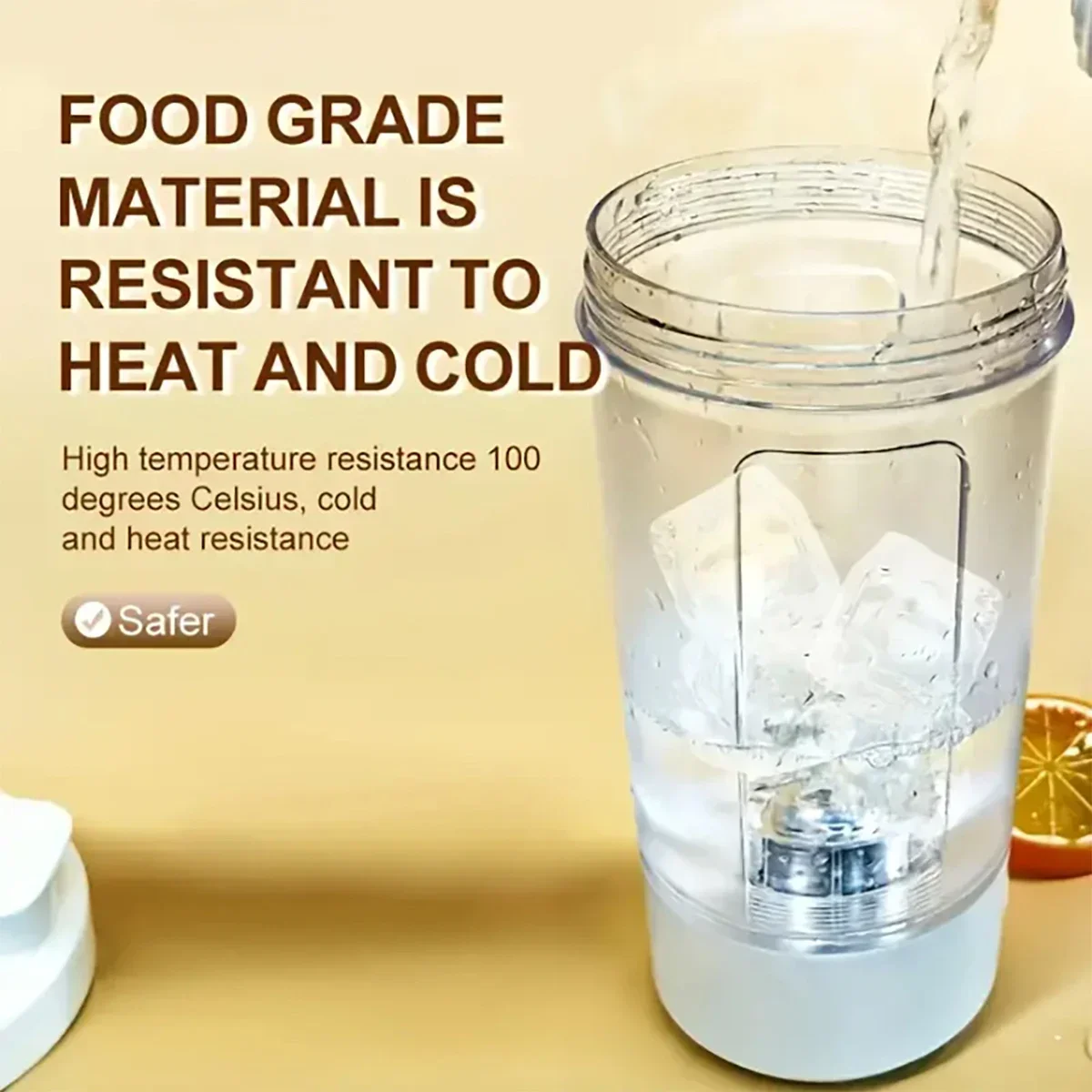 Electric shaking cup, charging high-speed dissolving non-caking mixing cup, portable outdoor use, multi-functional use.