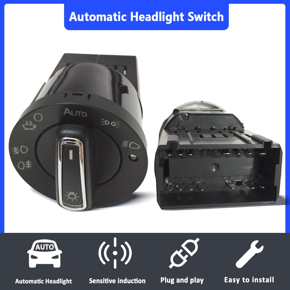 

Car Fog Light Control Switch AUTO Headlight Button Sensor for VW Golf 4 Jetta MK4 MK5 Polo 9N Tiguan Touran Passat B5 Bora