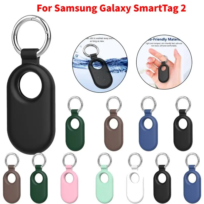 Silicone Cover For Samsung Galaxy Smart Tag 2 protection Waterproof  Locator Tracker Case Keychain Anti-lost smart ring Cover