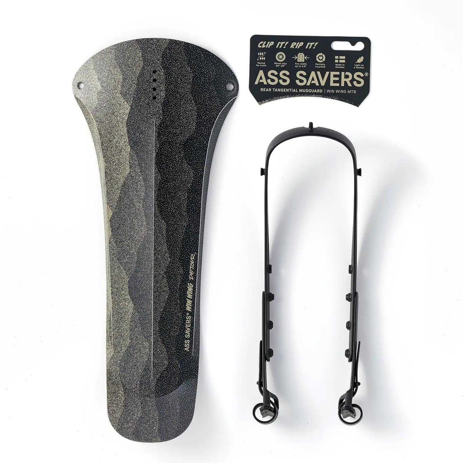 

Rear Mudguards for Gravel, Road, MTB Bikes - Fits Tires up to 76mm Wide, Ultralight and Durable Design