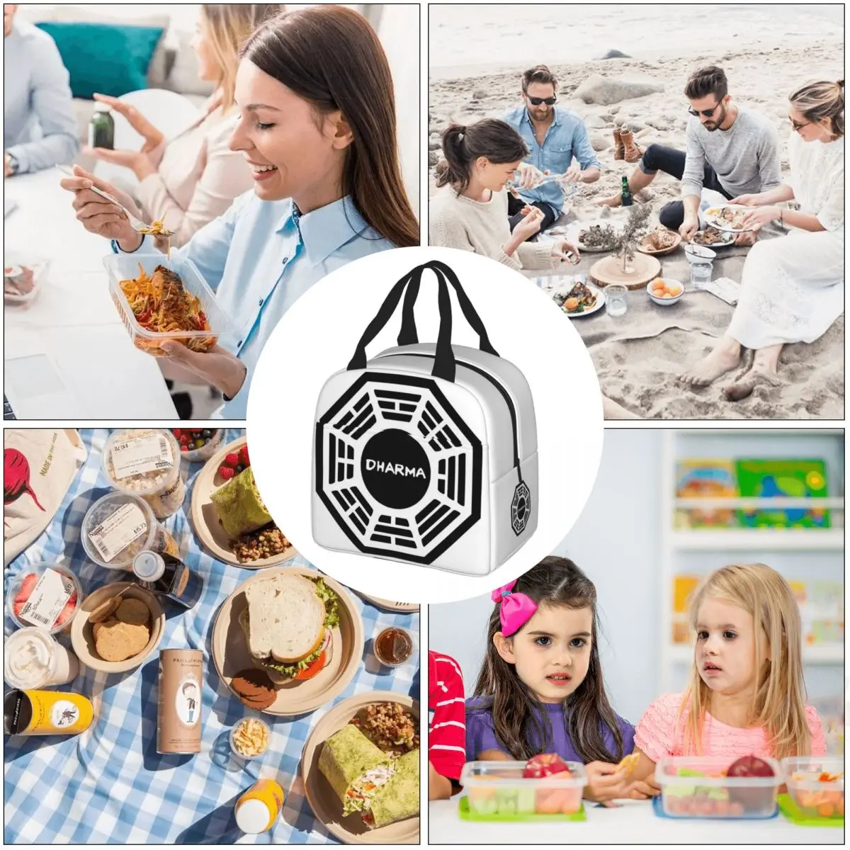 Lunch Bags Insulated Bento Box Waterproof Lunch Tote Leakproof Picnic Bags Cooler Thermal Bag for Woman Children Office image 6