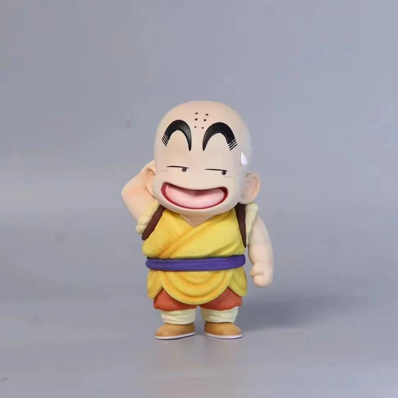 Dragon Ball Son Goku Anime Figuras Krillin Fuguire Infância Modelos Bonitos Estátua de Pvc Enfeites de Mesa Coleção Brinquedos Presente de Aniversário