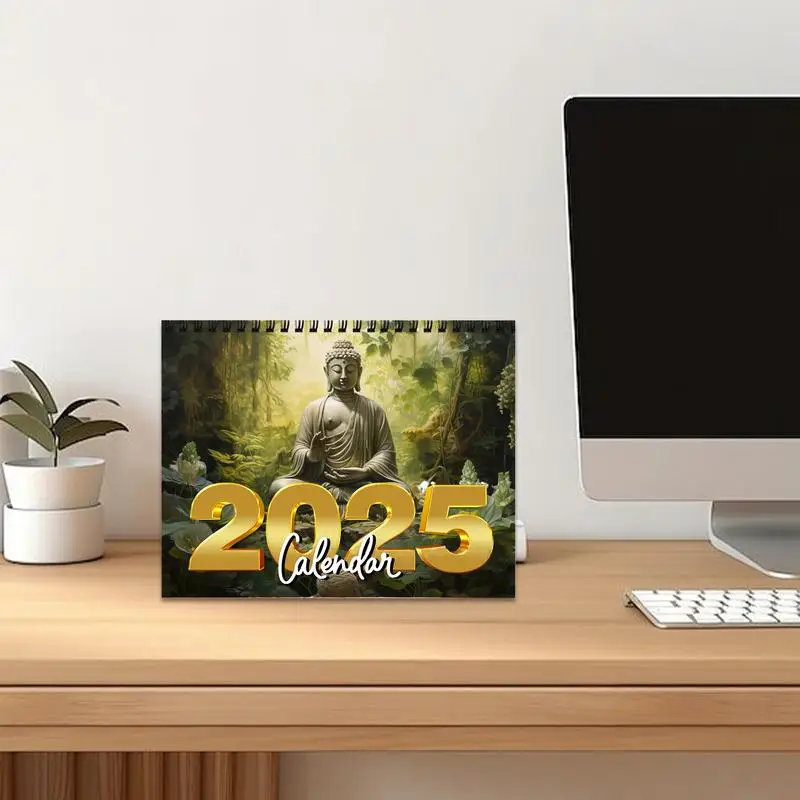 

Wall Calendars For 2025 Buddha Print 2025 12 Months Calendar Holiday Calendar Decorative Yearly Wall Calendar Work Calendar For