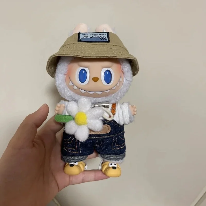 Labubu The Monsters Fall In Wild Series Plush Vinyl Doll Backpack Pendant Decoration Keychain Denim Labubu Fans Collect Gifts image 4