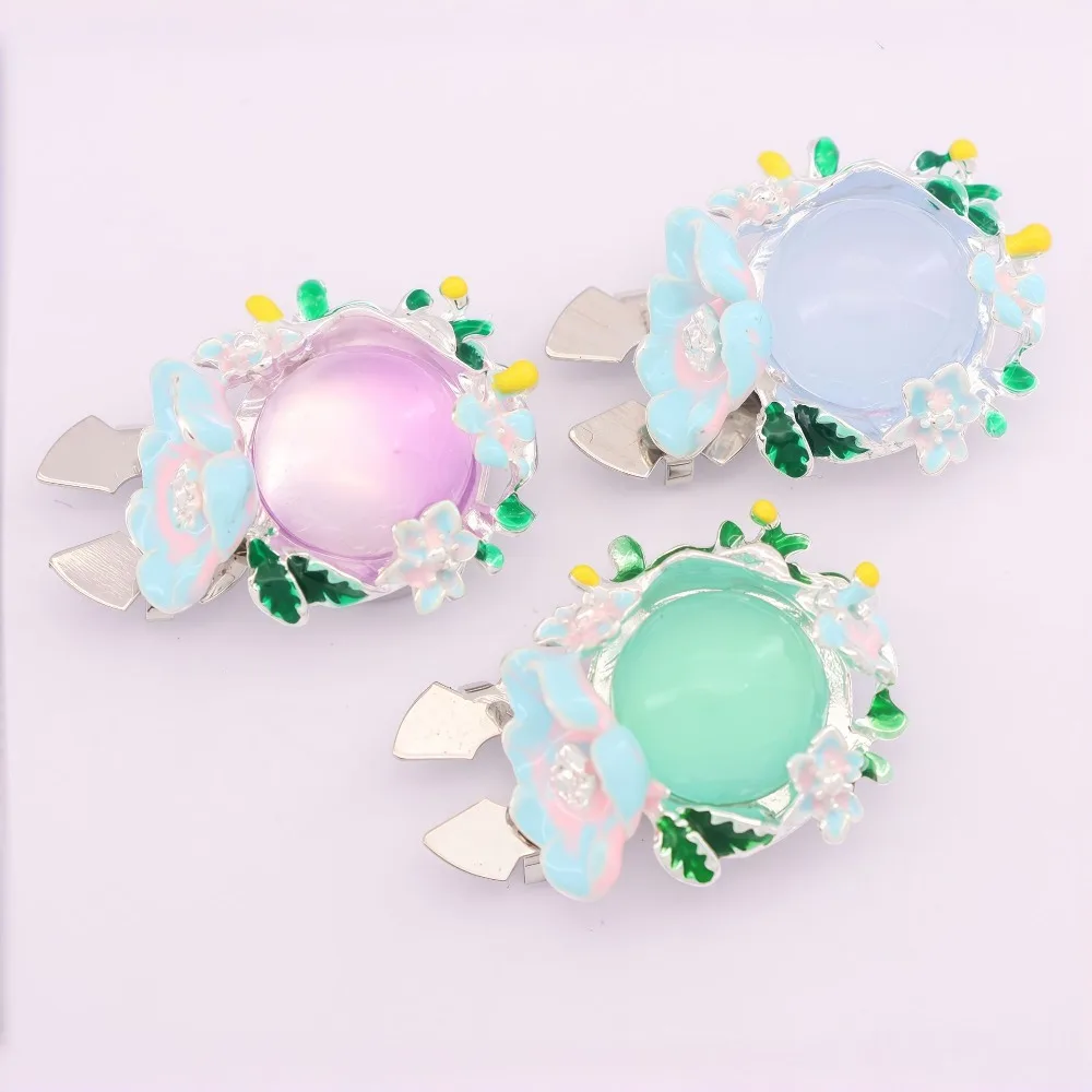 A Pair Enamel Tulip Button Covers Elegant Cufflinks Collar Fasteners for Formal Shirts Exquisite Accessories