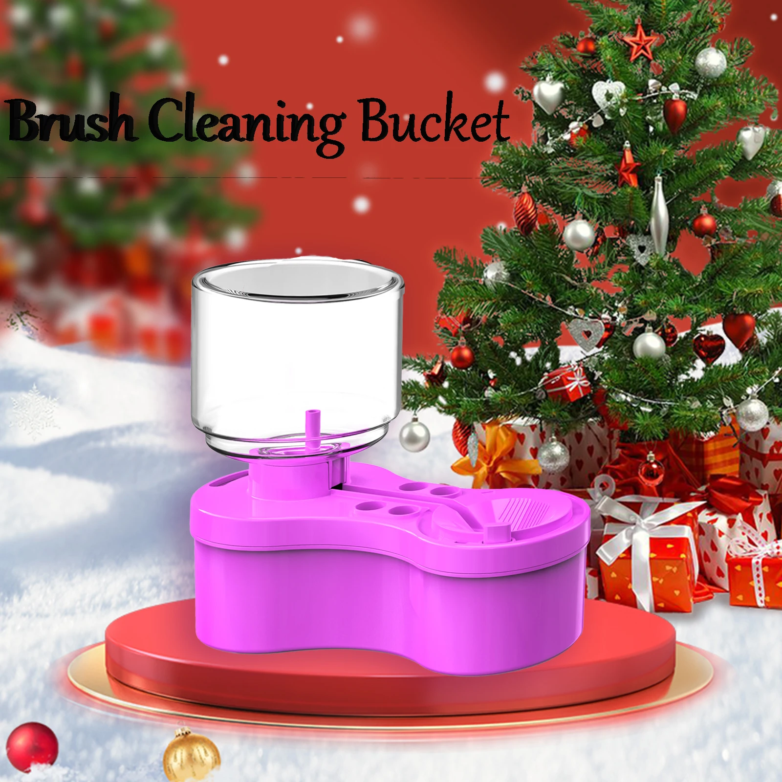 Paint Brush Cleaner with Drain Paint Brush Cleaning Machine Watercolor Pen Clean Tool for Acrylic Watercolor Water-Based Paints