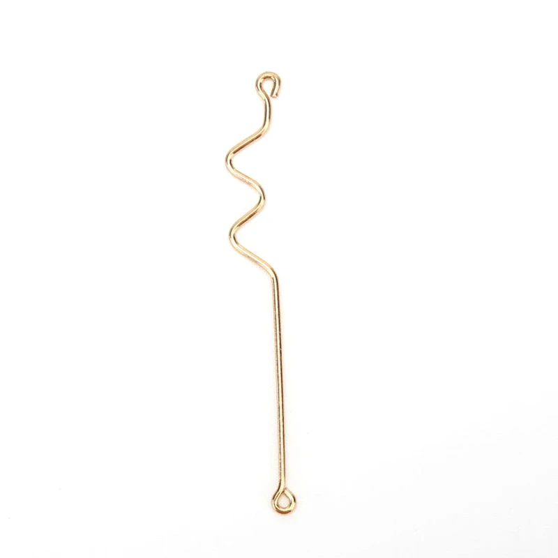 10 قطعة/المجموعة منحنى النحاس ربط قضيب سحر DIY صنع الأقراط والمجوهرات الحرف