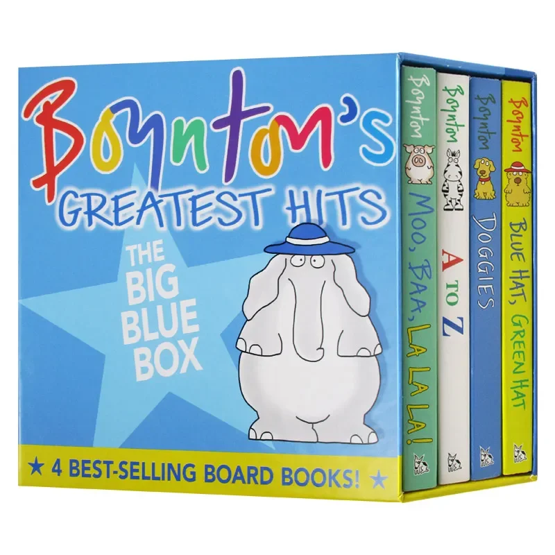 4Books/Set Boynton's Greatest Hits The Big Blue Box, Baby Children's books aged 1 2 3, English picture book, 9780689823220