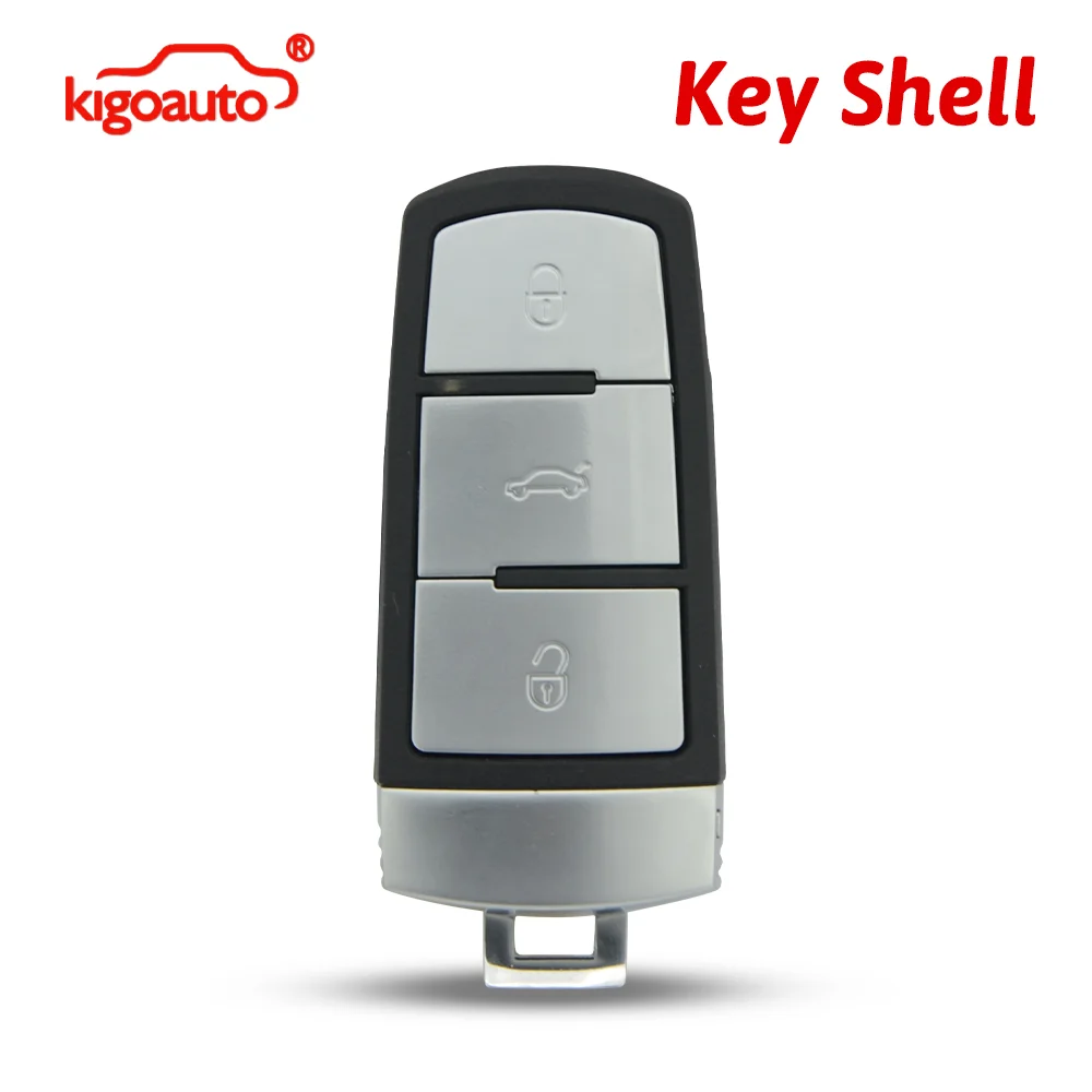 Kigoauto 3C0 959 752 BA Smart Key Shell 3Button for VW Passat B6 3C B7 3C0959752BA