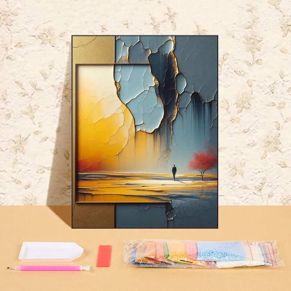 

Diamond Painting 3D Scenery Handmade Diamond Mosaic Landscape New Collection 2025 Home Decoration Full Round Drill Rhinestone