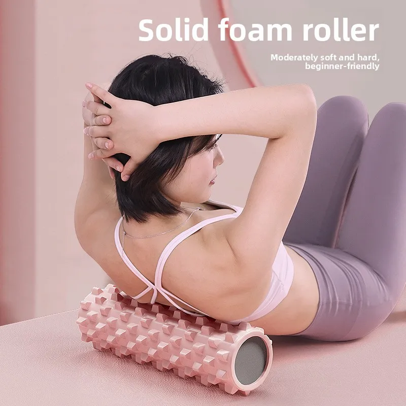 33x14cm Solid Spiky Foam Roller Deep Tissue Muscle Massage Roller Trigger Point Yoga Column for Calf Slimming Fitness Recovery