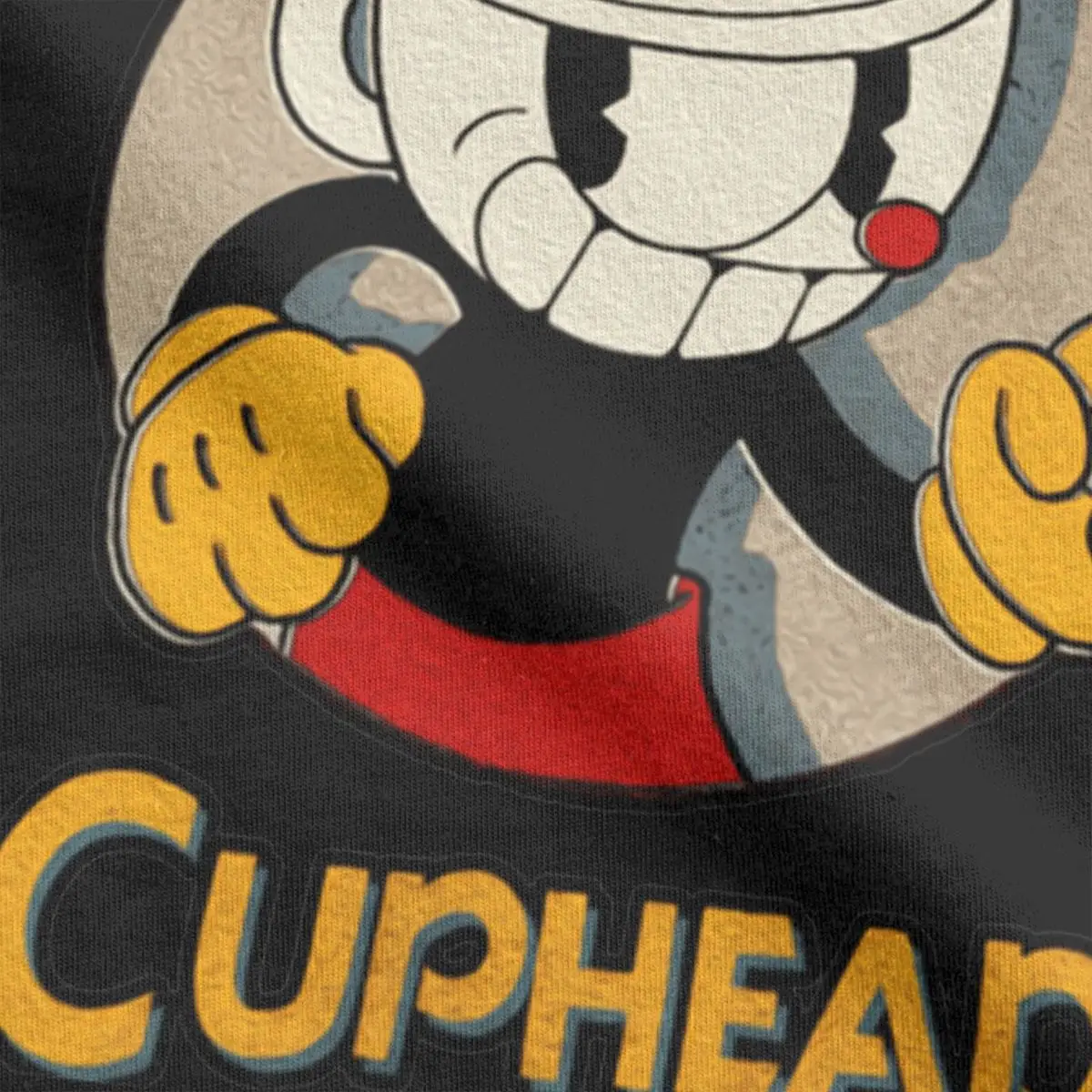 Creative Cuphead And Mugman Angry T-Shirt for Men Crew Neck Pure Cotton T Shirts Retro Games Short Sleeve Tee Shirt Clothing