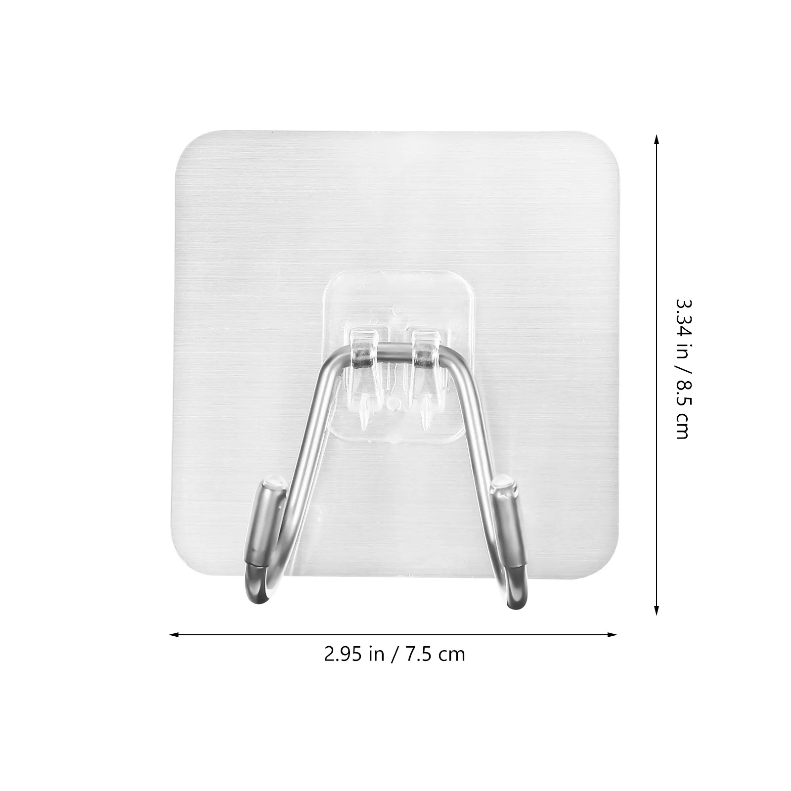 5Pcs 304 Stainless Steel Adhesive Hooks Heavy Duty Wall Mount Hooks for Hanging Towels Coats Bags Kitchen Bathroom Bedroom Decor view 6