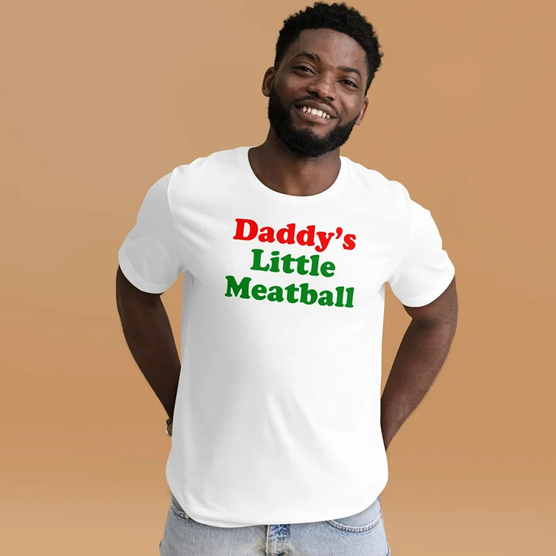 Daddy's Little Meatball Funny Letters Printed Women T Shirts Cotton Popular Fashion O Neck Graphic Tee Harajuku Aesthetic Tshirt