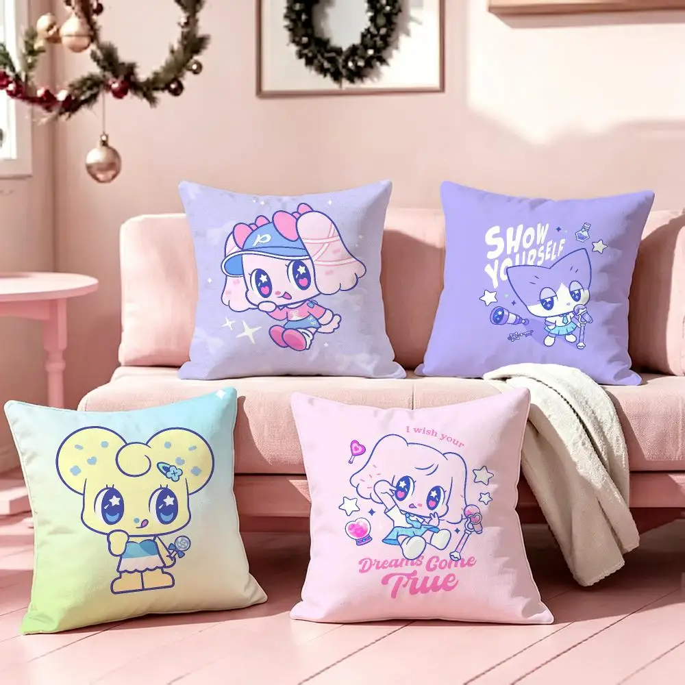 Cute Pop Buddy Cushion Cover Pillow Short Plush Pillow Cute Simple Style For Living Room Bedroom Birthday Gift