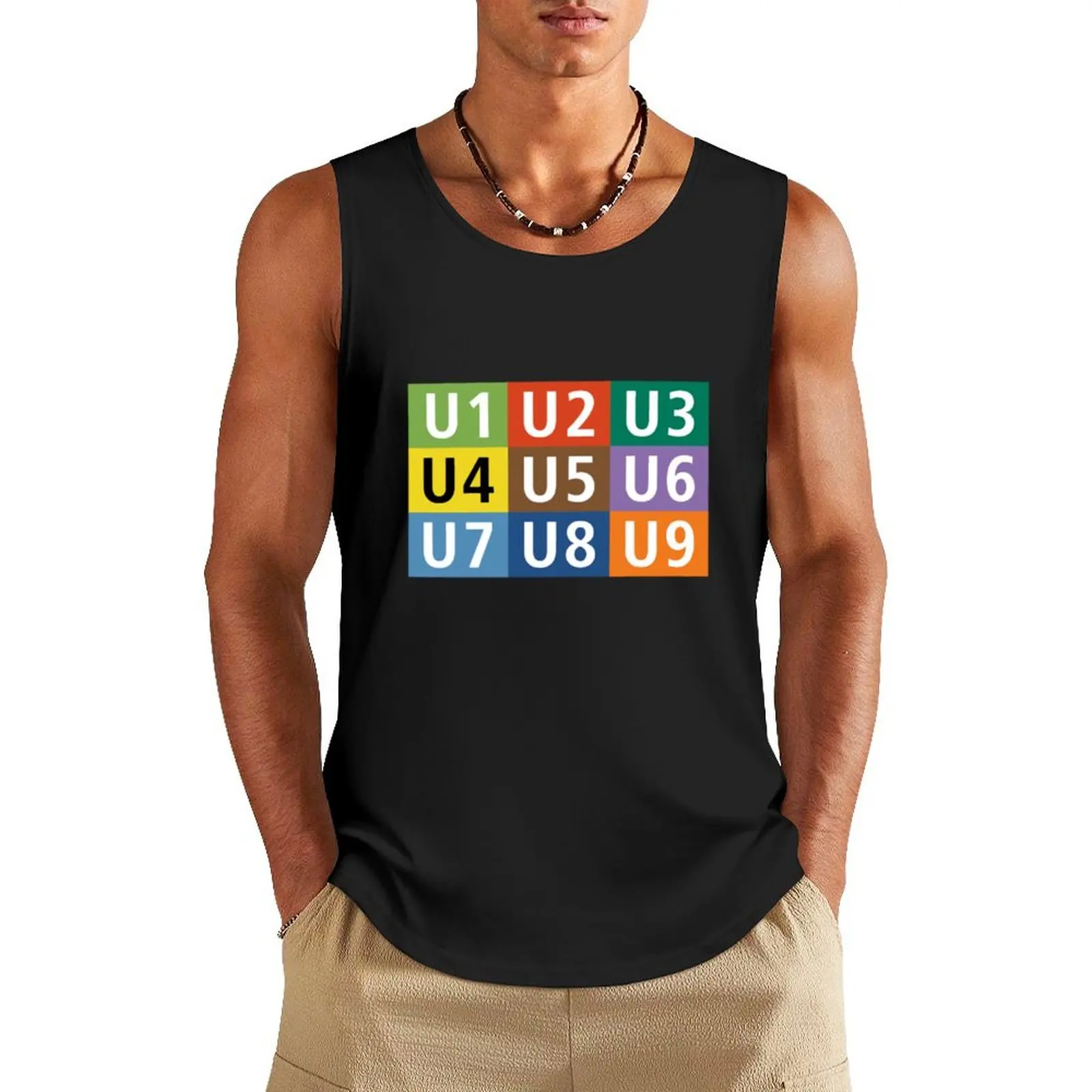 

All subway lines (Berlin) Tank Top Vest sleeveless shirt man gym cotton t-shirts man