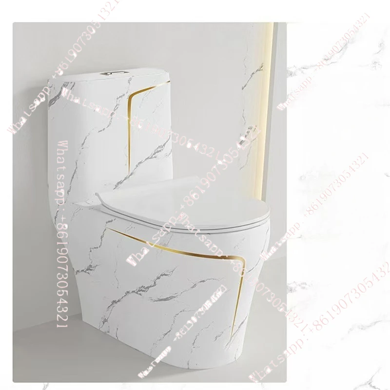 

Household Creative Egg-shaped Golden Toilet Anti-blocking Pipe Deodorant Anti-freezing Crack Siphon Water-saving Color Toilet