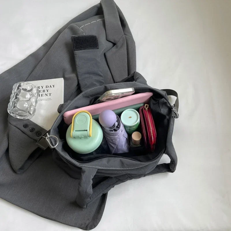 موضة القوس النايلون مبطن حمل حقيبة مصمم لينة البخاخ المرأة حقائب الكتف Crossbody بسيطة خمر حقائب اليد سعة كبيرة 2024 #4