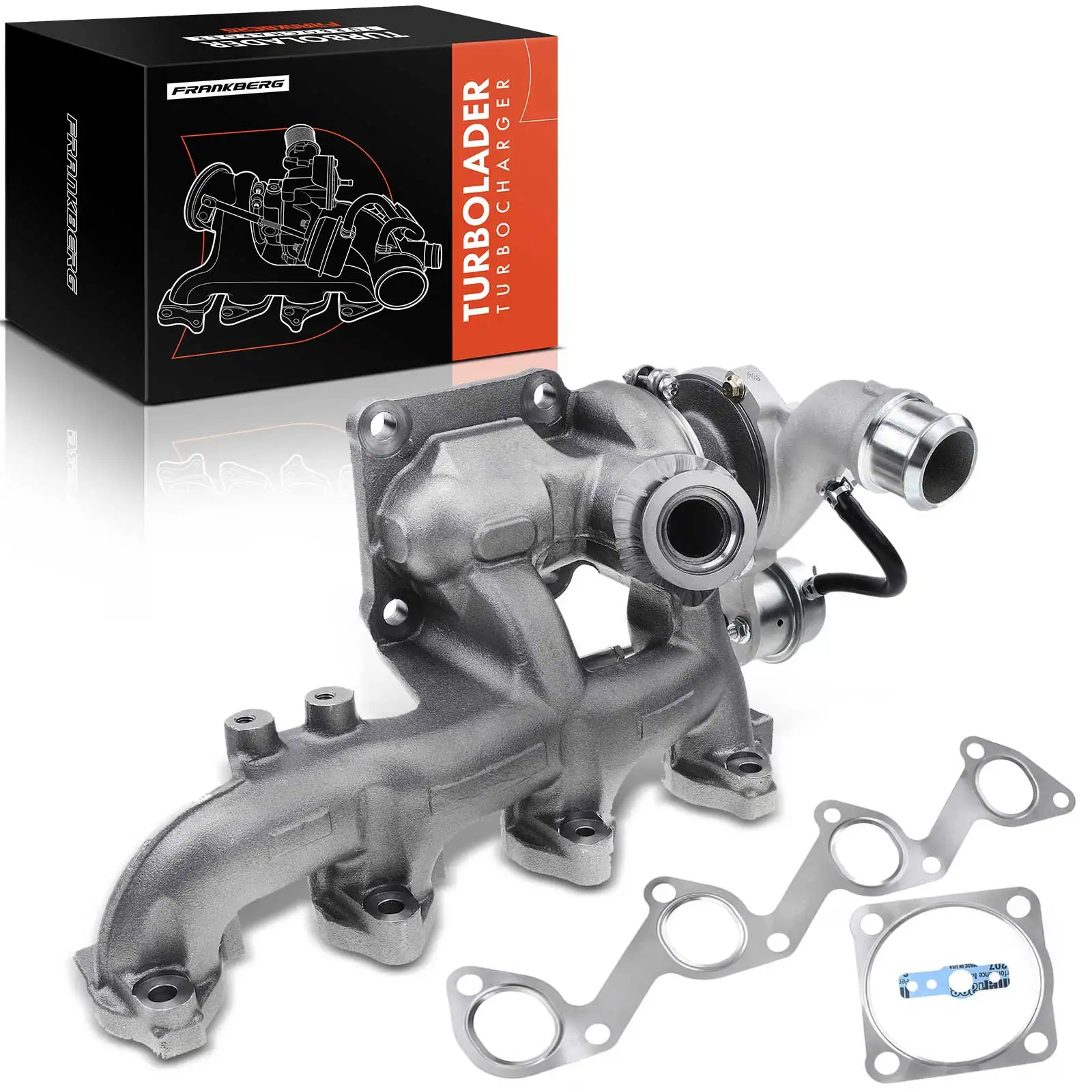 Frankberg 1x Turbolader Abgaskrümmer Einheit für Ford Focus Stufenheck Turnier Tourneo Connect Transit XS4Q6K682DF 1351395