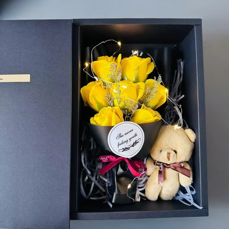 

Rose bear gift box - thoughtful gift set for teacher's day, birthdays, or a sophisticated gift for your girlfriend