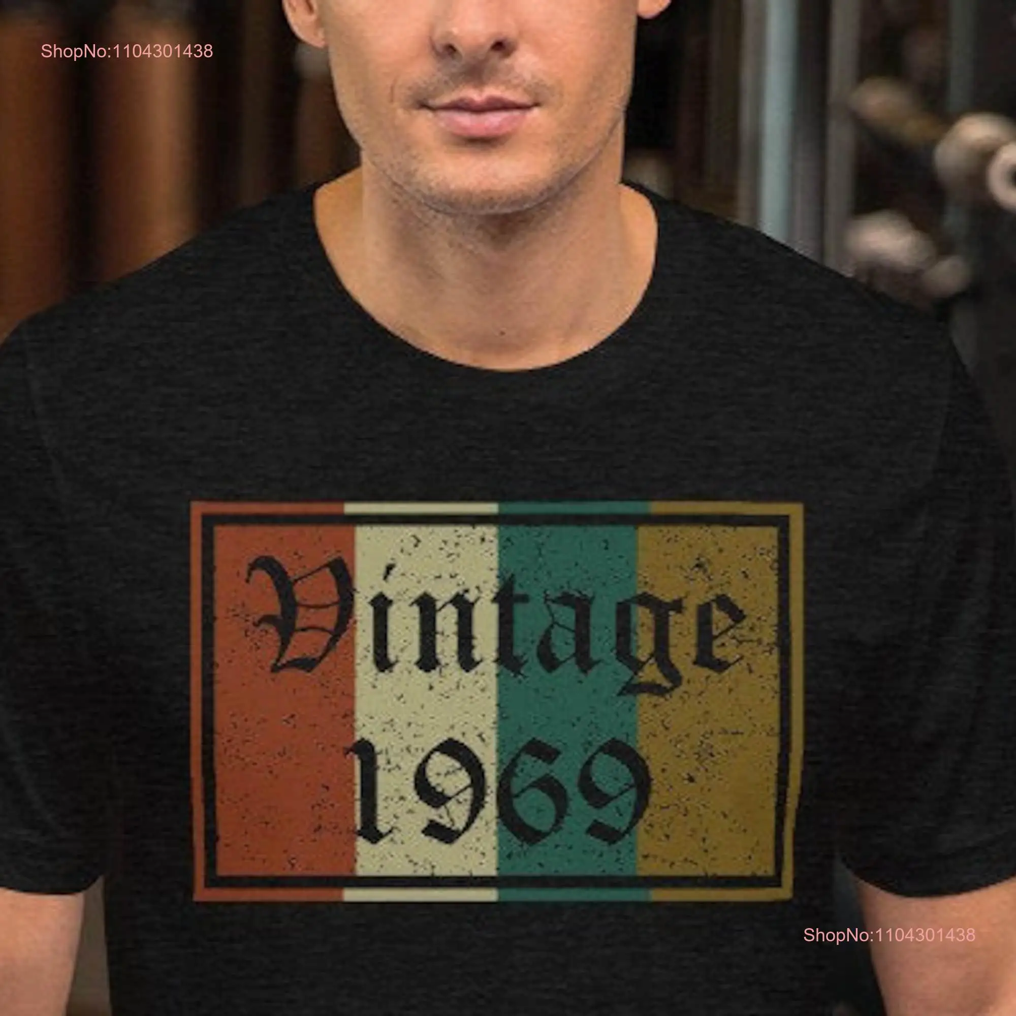 50th Birthday T Shirt For Men And Women Born In 1969 Vintage 1960s Retro Fiftieth Fifty Years old long or short sleeves