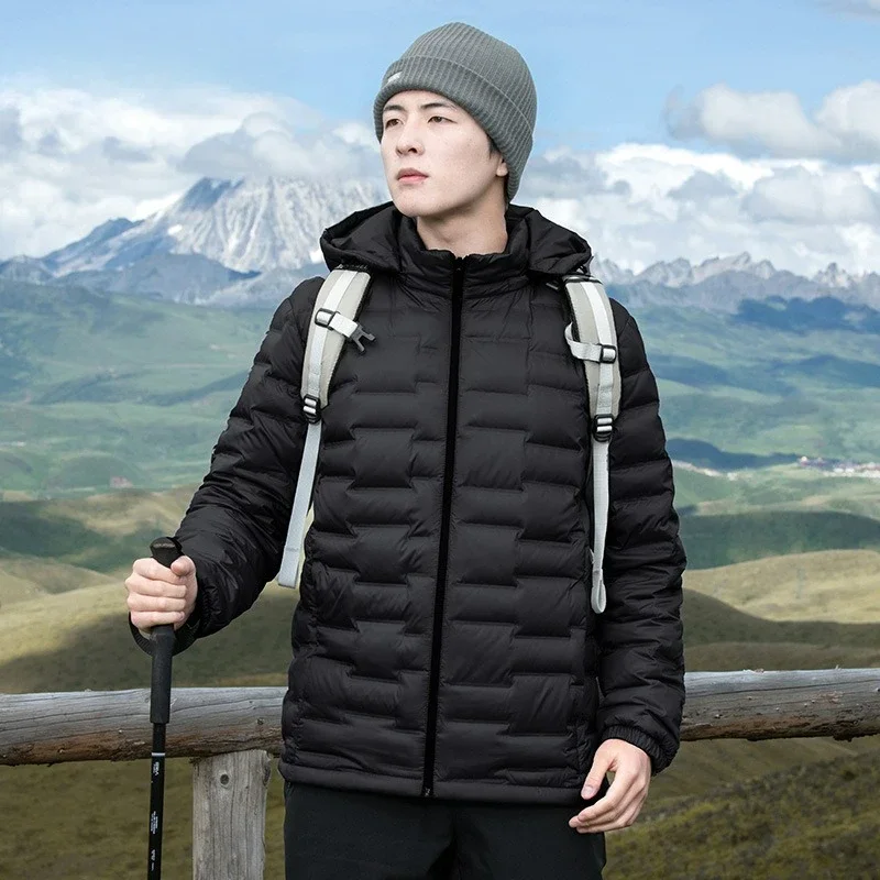 Fashion New Lightweight Down Jacket for Men with Graphene Lining Windproof and Warm Winter Hooded Sports Down Jacket for Women.