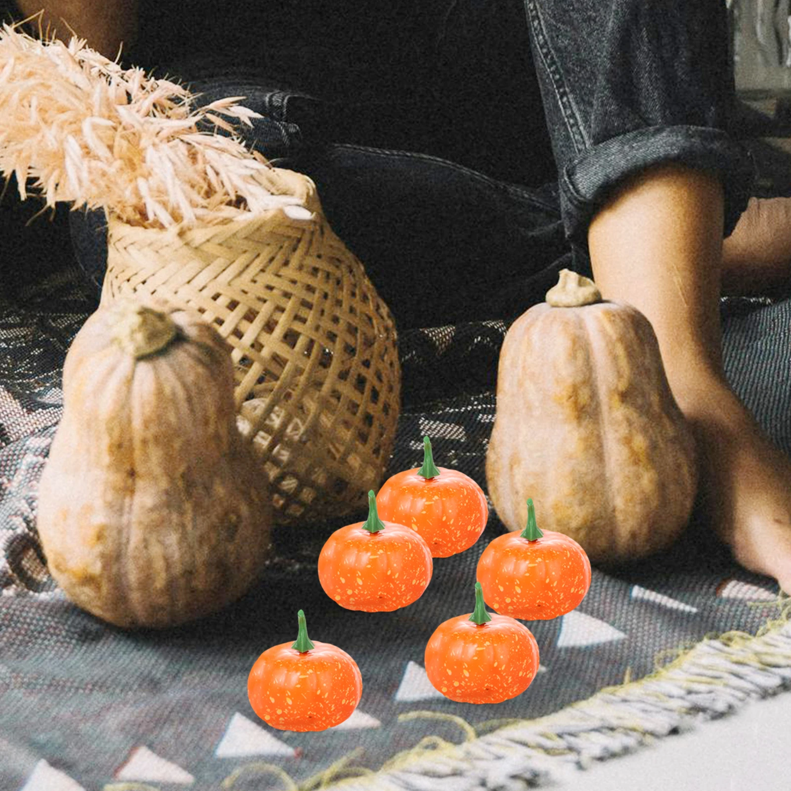 

16 Pcs Dining Table Simulation Pumpkin Decoration Decorations Foam Miniature Pumpkins