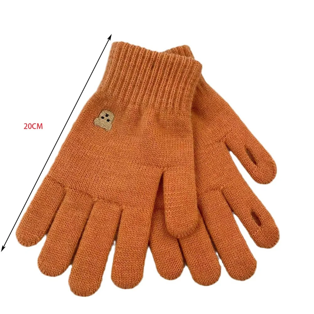 Gants à écran tactile unisexe, doigt complet, gants chauds, hiver 2024