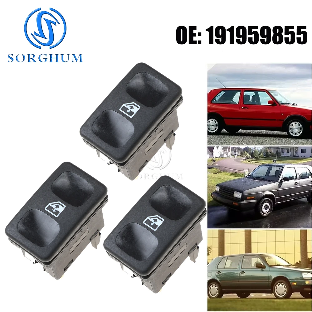 191959855 Passenger Electric Window Single Switch Button Lifter For VW Volkswagen Seat Golf Jetta MK2 Polo 1985-1992 Auto Parts