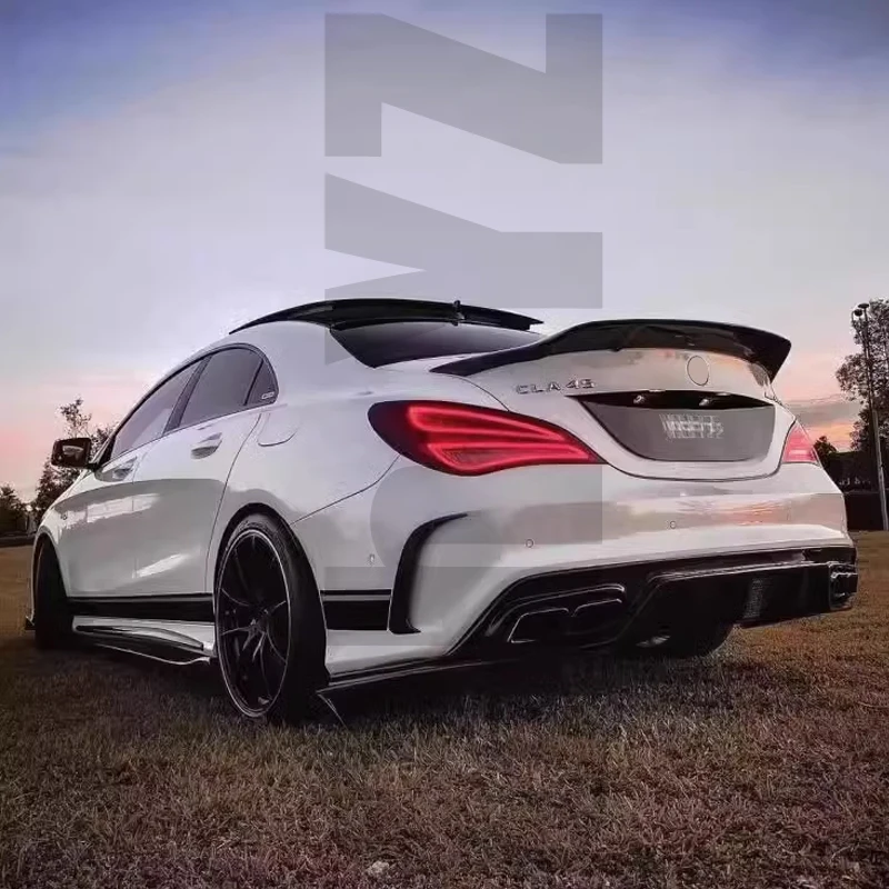 

For Mercedes Cla Spoiler Cla45 W117 C117 Carbon Fiber Rear Trunk Wings Spoiler Cla 200 250 260 Renntech 2013 2014 2015