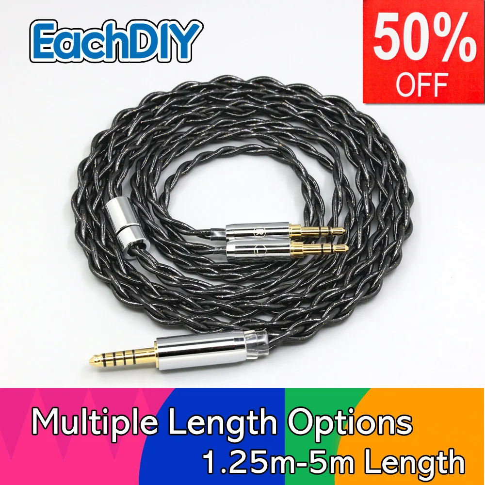 

99% Pure Silver Palladium Graphene Floating Gold Cable For Meze 105 AER LIRIC Liric2 MOONDROP COSMO LN008339