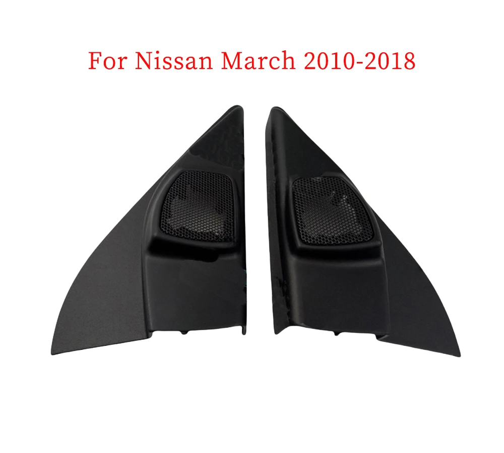 

2PCS For Nissan March 2010-2018 Car Tweeter Refitting Audio Door Angle Gum Speaker Cover Boxes Mounts