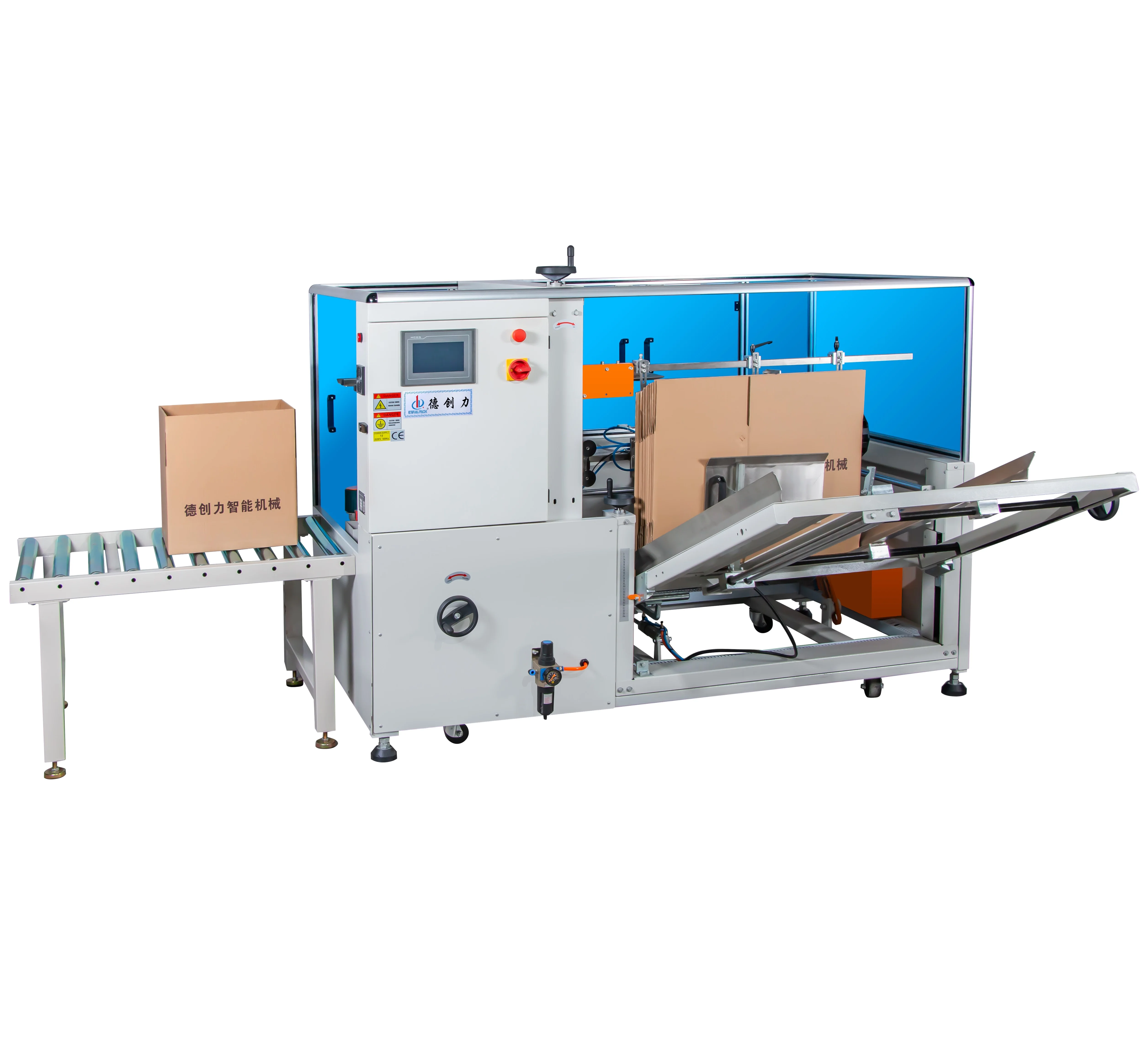 Automatic Vertical Carton Case Box High Quality Forming Erector Bottom Sealing  Carton Packaging Machine