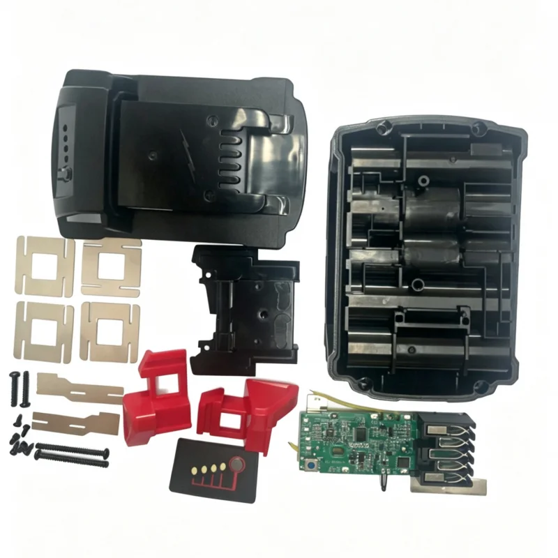10 Cells 18650 Battery Case Bottom Rubber Coated Housing Kit for M18 18V Cordless Power Tool Battery Full Parts With PCB Board