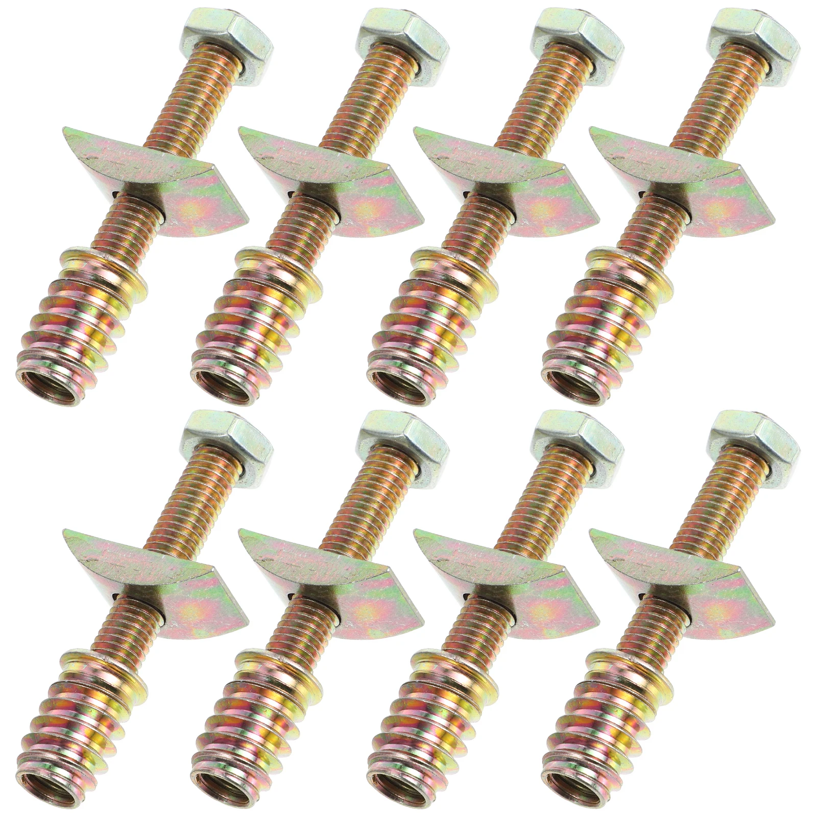 

8 Sets M8 Screw Rod Connector Bed Board Hardware Kit for Bed Frame Crib Replacement Fasteners Furniture Assembly