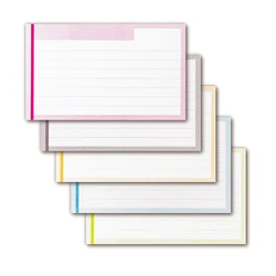 100 Pcs/Five-Color European Multi-Purpose Index Card 3''x5'' Inch Message Office Note Memo Record Archive