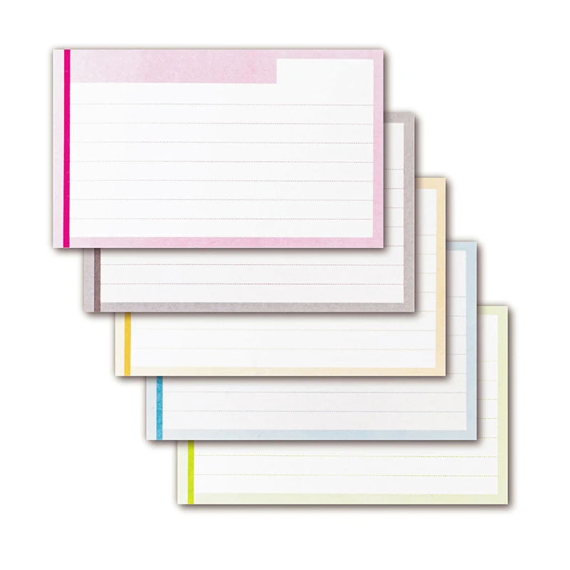 cartao de indice multiuso europeu message office note memo record archive cinco cores x polegada 100 pcs 01