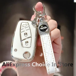 Car Key Fob Cover with Keychain for Fiat Panda Stilo Punto Doblo Grande Bravo 500 Ducato Minibus Protected Fob Accessories