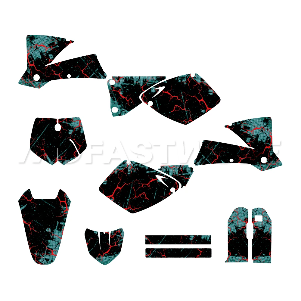 Thickened Motorcycle Graphics Decals Sticker 29mil 31mil 35mil Fit for KTM 125 250 380 400 450 520 SX 2001 2002