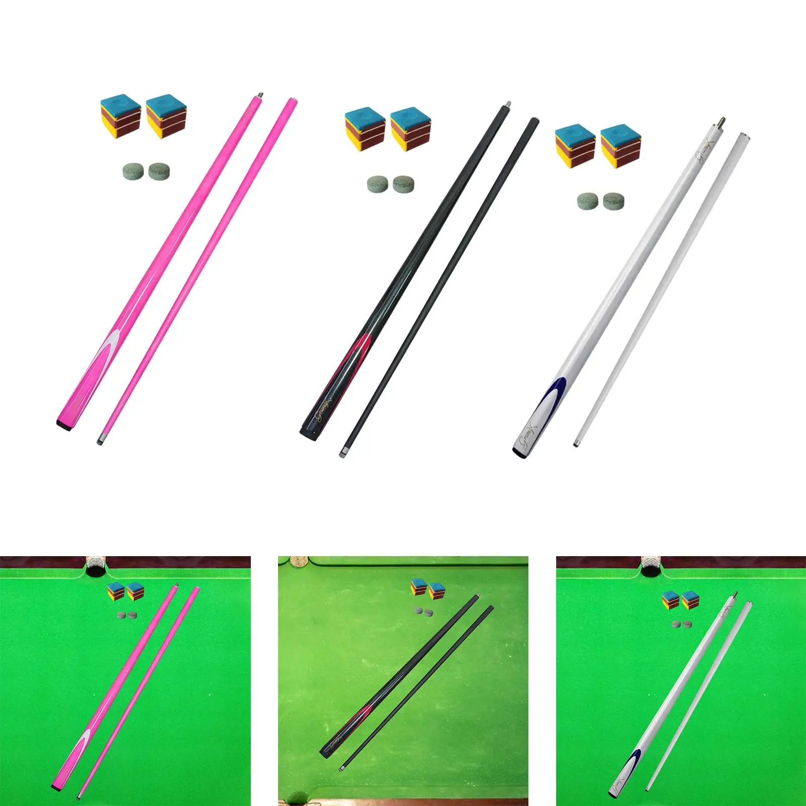 

Pool Cue, Billiard Pool Stick Carbon Fiber Nine Ball Pool Cue Full Size 57" Segmented Billiard Cue Snooker Cue for Beginners