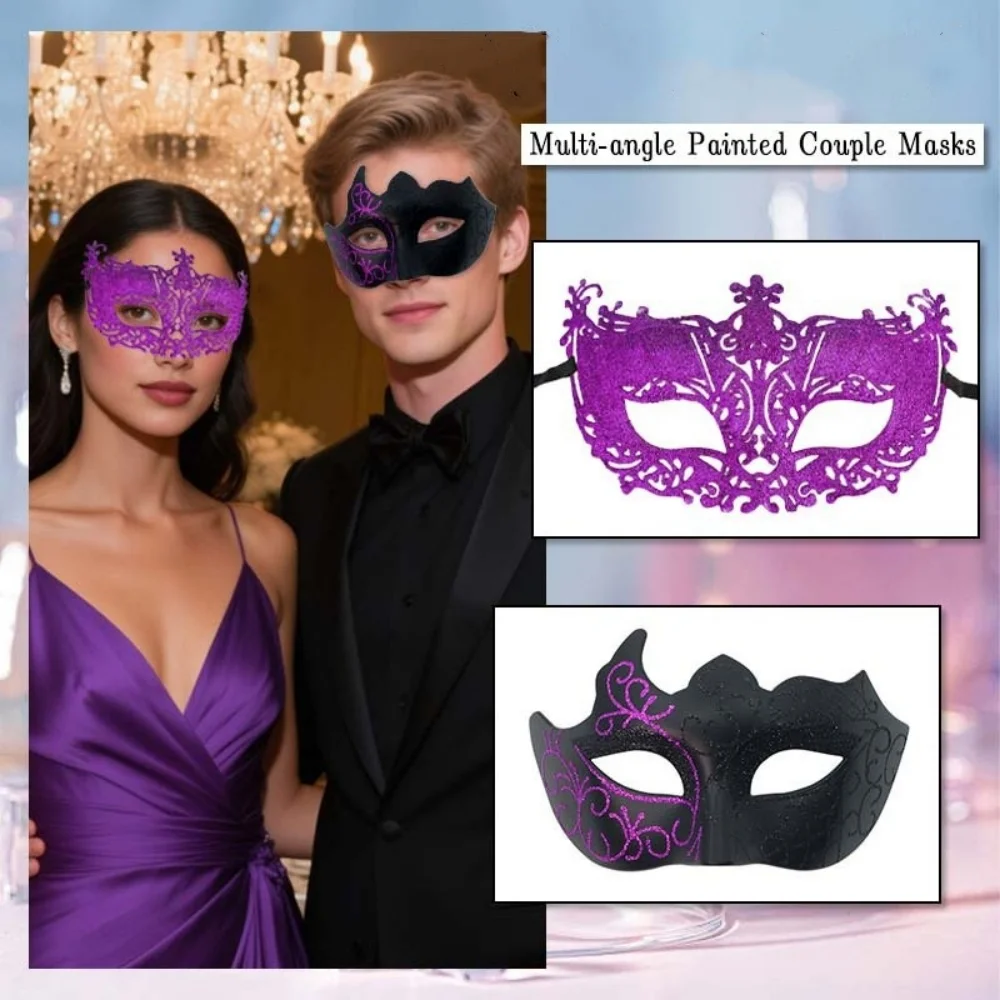 Plastic Eye Mask  Half Face Mask Costume Cosplay Accessories Comfortable Couples Party Mask For Party Dance Halloween