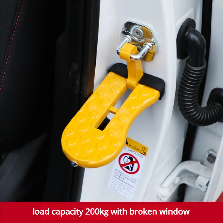 

Aluminum Alloy Car Door Foot Pedal Assist Hook Top Foldable Roof Rack Door Step Easy Access To The Car Roof Universal Car Moun