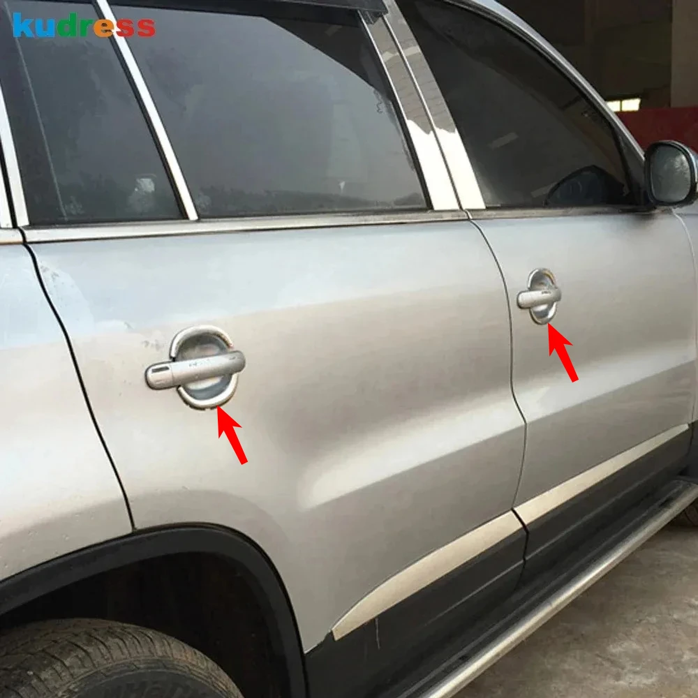 Seitentürgriff-Abdeckung für Volkswagen VW Tiguan 2009 2010 2011 2012 Chrom-Türgriffrahmen Zubehör