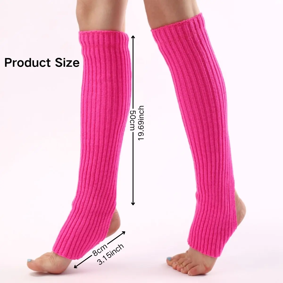50cm Fashion Women's Yoga Socks Women's Sports Socks Toe-less Training Dance Warm Socks