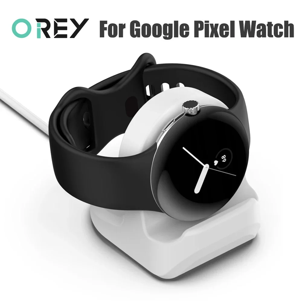 Silicone Charge for Google Pixel Watch Holder Hand Free Cable Hole Charging Support Charger Bracket for Pixel Watch Dock Stand