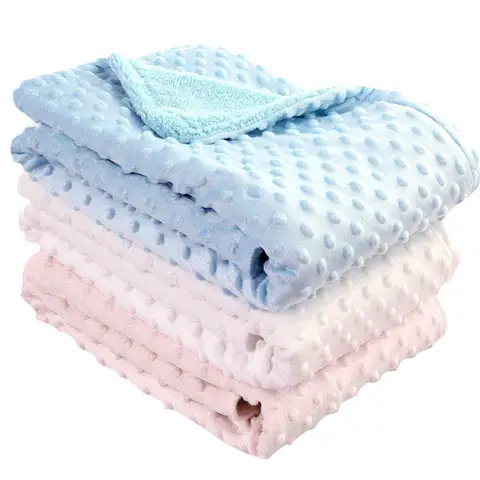 Autumn Winter Fleece Blankets for Babies Newbown Baby Swaddles Muslin Blanket Infant Baby Bedding Sets Thermal Fleece Towels