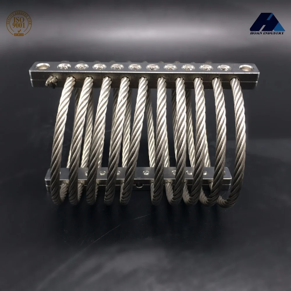 Aislador de cuerda de alambre compacto de acero inoxidable JGX-0480D-24A de construcción de barcos de exploración de aceite de Control de choque de vibración industrial