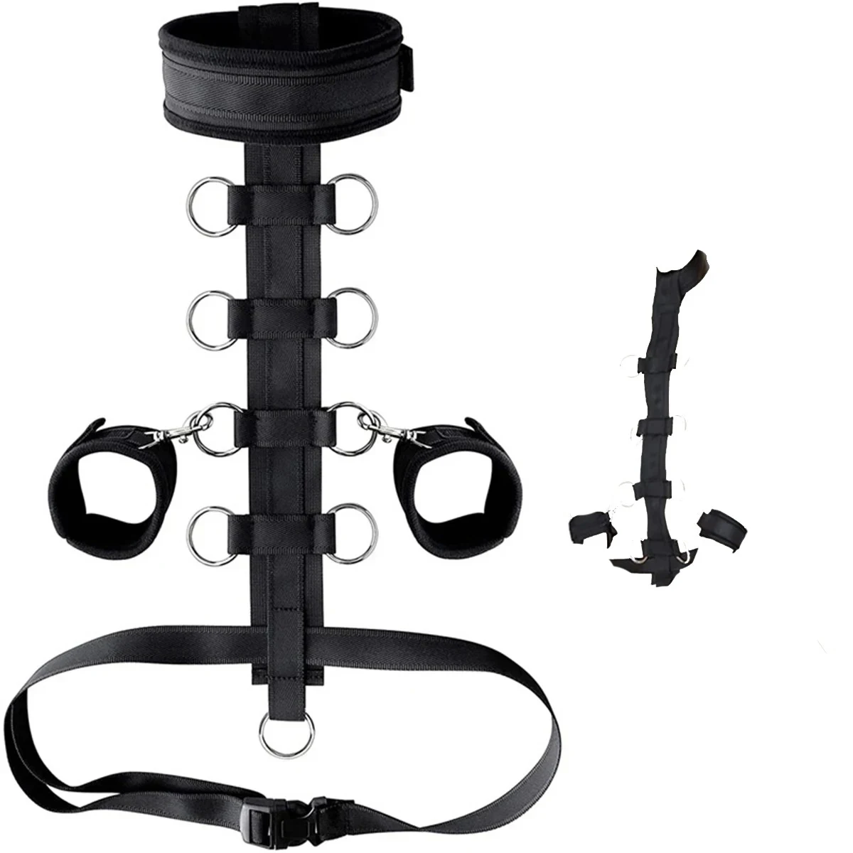 Woman Handcuff Sex Toy BDSM Hand Restraints Sextoy Kits Adjustable Neck Collar SM Slave Role Play Bandage Adult Couple Erotictoy - view 6