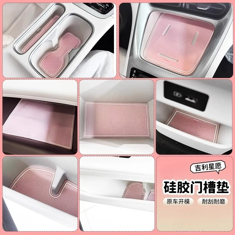 For Geely Star Wish Door Slot Storage Slot Pad Silicone Anti Slip  Water Cup Pad Interior Modification Supplies